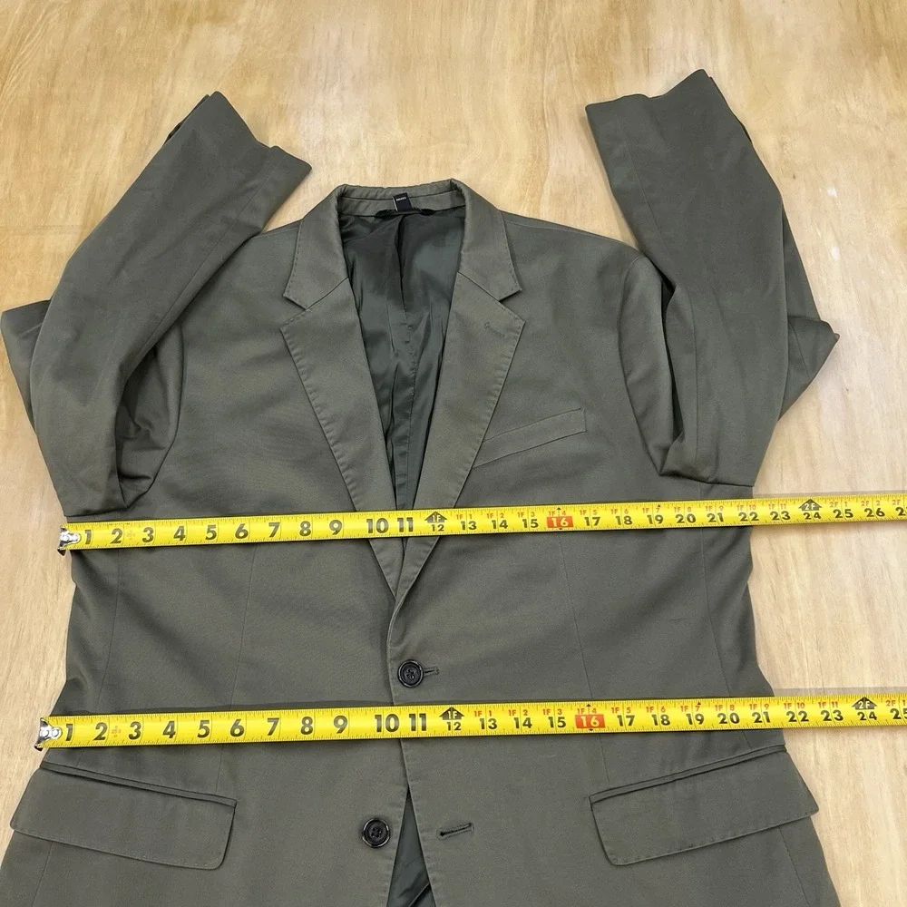 Banana Republic Performance Sport Blazer Mens 44R Slim Fit Cotton Stretch Olive